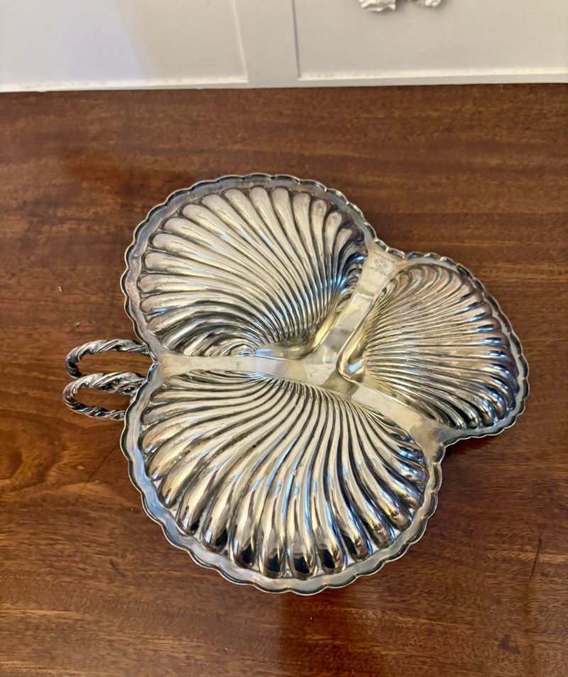 Antique Edwardian Quality Silver Plated Serving Dish by Mappin & Webb - Image 3